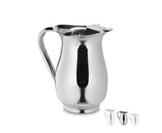Relaxdays Jarra Acero Inoxidable de 1,5 litros para Servir Leche, Agua, Té, Café, Salsas, Apta Lavavajillas, Plateado