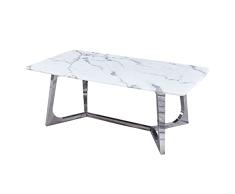 Mesa auxiliar DKD Home Decor Mármol Acero (127 x 70 x 43 cm)