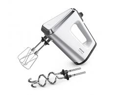 Krups GN9101 3 Mix 9000 - Batidora de mano (750 W, potente, regulador de velocidad, modo turbo, función de pulso, mango ergonómico, cable largo, incluye batidor y gancho para amasar)