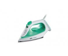 Braun TexStyle 1 SI 1040GR - Plancha de vapor con suela SuperCeramic (vapor vertical, 2000 W), color verde