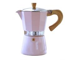 Gnali & Zani VEZ006/IND/PINK Venezia - Cafetera de espresso, color rosa, 6 tazas, cafetera expreso de aluminio