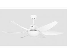 Orbegozo CP 100138 - Ventilador de techo con 6 palas ABS, mando a distancia, luz LED en tres tonalidades, 138 cm de diámetro, 5 velocidades, temporizador de 1, 4 y 8 horas, 50 W de potencia