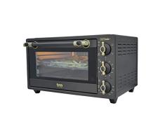 TM Electron EASYBAKE TMPHO020RAN minihorno diseño retro con función de freidora sin aceite, 20litros, temperatura regulable 80ºC a 250ºC, 5 funciones, incluye 4 accesorios.