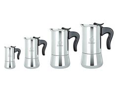 Kaufgut 121311 Miss Splendy-Cafetera (Acero Inoxidable, 2 Tazas, 400 g), multicolor