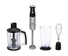 Princess 221221 - Set de batidora de mano XL con control de velocidad, 1000 W, incluye taza de medir XL, picador XL y batidor, acero Inoxidable, acabado de goma, negro