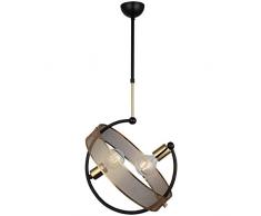 Homemania Lámpara de techo, metal, dorado, negro