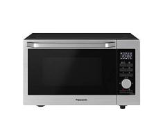 Panasonic NN-C69KSMEPG Horno de microondas combinado ventilado 1000 W en 5 niveles,30 L,cuarzo en 2 niveles,30 programas automáticos,especial programa Junior Menu,diseño inoxidable y negro