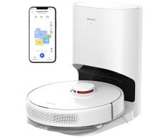 Dreame D10 Plus Robot Aspirador y Fregasuelos, vaciado automático de polvo, detección obstáculos navegación LiDAR, 4000Pa pisos alfombras y pelos de mascota, 170min batería, WiFi/APP/Alexa