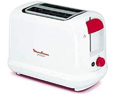 Moulinex Principio LT160111 - Tostadora de dos ranuras cortas con bandeja recoge-migas con 7 niveles de tueste, motor de 850 W, modo descongelación y botón apagado, para gran variedad de pan