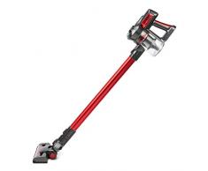H.Koenig UP810 Aspiradora Escoba Sin Cable 2 en 1, Aspiradora de Mano, 160 W, 22.2 V, Filtro HEPA, Sin Bolsa, 2 Velocidades, Silenciosa, 35 Mins de Autonomía, Limpieza profesional, Ligera, Roja
