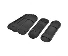 sourcing map Mochila de plástico antideslizante Reemplazo hombro bolsa correa almohadillas negro 5Pcs