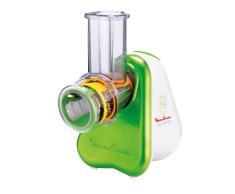 Moulinex DJ753315 Fresh Express - Picadora con 3 accesorios (150 W), color blanco y verde metalizado