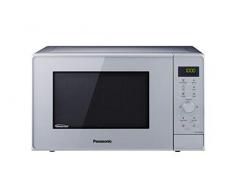 Panasonic NN-GD36H - Microondas con Grill (1000 W, 23 L, 6 niveles, Grill Cuarzo 1100 W, Plato Giratorio 285 mm, Control tácti L, 17 modos, Turbo Defrost, tecnología Inverter) Plata