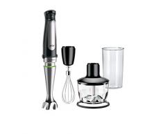 Braun Minipimer 7035 - Batidora de mano (1000 W, 3 accesorios, picadora 500 ml, varillas, vaso medidor 600 ml, velocidad automática, tecnología Active Blade)