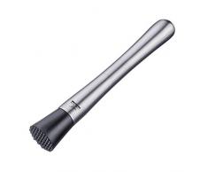 Westmark Mortero para caipiriña, Edición Monopol, Longitud: 21 cm, Acero inoxidable/Plástico, Sol, Plateado/Negro, 62793360