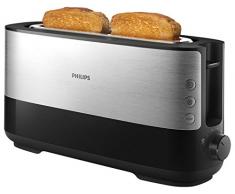 Philips Viva Collection Tostadora, 950 W, 1 Liter, INOX, Negro/Plateado