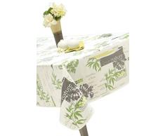 Mantel de hule rectangular Nature Bio, 140 x 250 cm