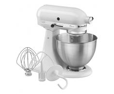 Kitchenaid 5K45SSEWH Serie Classic - Batidora amasadora multifunción, color blanco