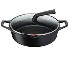 Tefal Aroma - Olla de 28 cm aluminio fundido y tapa, antiadherente revestimiento de titanio, con picos vertedores, apta para todo tipo de fuegos incluso inducción