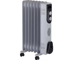 Jata R107 Radiador de aceite con 7 elementos caloríficos, 1500 W, Acero Inoxidable, Blanco