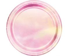 Creative Converting - Plato llano, papel, Schillernd, 0.5x8.75x8.75inc.