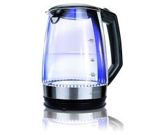 MPM MCZ-83 Hervidor de Agua Eléctrico Inalámbrico de Cristal, 1,7 Litros, 2200W, Libre de BPA, Transparente