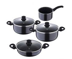 Bergner Batería de cocina 7 Piezas PK150 Negro