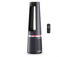 Rowenta Eclipse 3 en 1 QU5062 - Ventilador, purificador y calefactor de 2100 W, filtra hasta el 99,95 % partículas, silencioso, oscilación, luz decorativa, encendido programable, plata