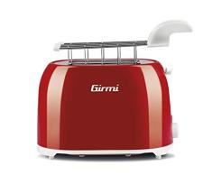 Girmi TP10 - Tostador, 750 W, plástico, rojo