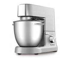 Moulinex Masterchef QA810D01 - Robot de cocina y repostería profesional 1500 W con kit de masas metálico, bol XL de 6,7 L, 4 posibilidades de accesoríos compatibles, de acero inoxidable