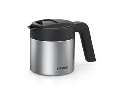 Siemens Cafetera térmica TZ40001 caldo directo de la cafetera, función de mantener caliente, tapa deslizante, fácil de limpiar, perfecta para EQ500, EQ700, EQ6 plus y EQ900, 1 L, acero inoxidable