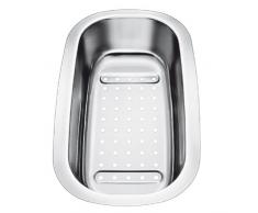 BLANCO 217348 Acero inoxidable cesta y bandeja para el fregadero - Cestas y bandejas para el fregadero (Acero inoxidable, Acero inoxidable, 340 mm, 200 mm)