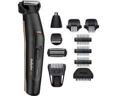 Afeitadora - Babyliss MT860E, 11 en 1, Sin cable, 70 min., Barba, nariz y cuerpo, Impermeable, Negro