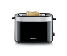 Severin AT 9264 Tostadora, Acero Inoxidable, 800 W, Color Negro