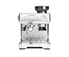 Gastroback 42619 Design Espresso Advanced Barista - Cafetera italiana programable con portafiltros y mecanismo de molinillo y bomba de café ULKA profesional (15 bar), acero inoxidable