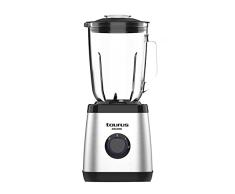 Taurus Amazing JB1502XC - Batidora de vaso 1500W, capacidad de 1.5L, cuchillas de 4 filos de acero inoxidable, 2 velocidades + Turbo, jarra de cristal graduada