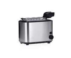 SEVERIN Tostadora Automática, 540 W, Incluye Pinzas para Sándwich, 2 Ranuras Cortas, 540 W, Acero Inoxidable/Negro AT 2516