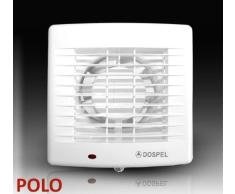 DOSPEL Ventilador de pared POLO AZWCH Ø100-150 mm, ventilador de baño con temporizador, sensor de humedad y persiana (Ø120)
