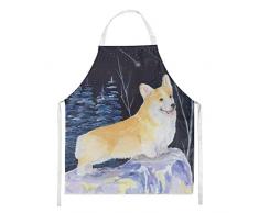 Caroline tesoros del ss8353apron noche estrellada Corgi delantal, tamaño grande, Multicolor