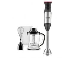 Taurus Bapi 1200 Plus Inox - Batidora de Mano, 1200 W, Bate y Pica Hiello, Agarre Ergonómico, 3 Accesorios