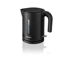 Cloer 4120 Hervidor de agua, 2200 vatios, indicador de nivel de agua grande, Protección contra el sobrecalentamiento y la ebullición en seco, 1,2 litros, negro