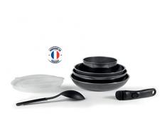 Utensilios de cocina de 8 piezas Negro Aluminio Inducción Fabricado en Francia