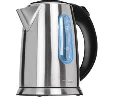 MPM MCZ-72M Hervidor de Agua Eléctrico Inalámbrico de Acero Inoxidable, 1,7 Litros, 2200W, Libre de BPA, Plateado