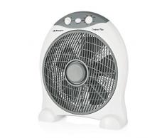 Orbegozo BF 1030 - Ventilador de suelo con 5 aspas, dispositivo de seguridad antivuelco, rejilla de protección, 3 velocidades, difusor rotativo, temporizador de 2 horas, 45 W de potencia