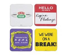 Half Moon Bay CST4FDS01 POSAVASOS SET DE 4 FRIENDS QUOTES, Corcho