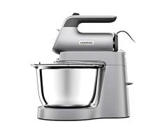 Kenwood Chefette Batidora de Pie y de Mano Todo en Uno, Bol de Acero Inoxidable de 3,5L, Velocidad Variable + Pulse, 650W, HMP54.000SI, Plata
