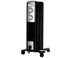 Orbegozo RN 1000 - Radiador de aceite, 5 elementos, 1000 W, luz LED, termostato regulable, recogecables, ruedas pivotantes