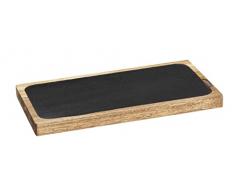WENKO 55103100 AVA, Cocina de Madera de Acacia con Certificado FSC, Tabla de Cortar rústica con Pizarra extraíble, Ideal para Servir, 30 x 2 x 15 cm (Ancho x Alto x Profundidad), Naturaleza