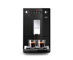 Melitta Purista F230-102, Cafetera Automática con Molinillo Silencioso, 15 Bares, Café en Grano, Limpieza Automática, Personalizable, Negro