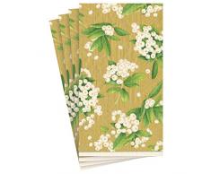 Caspari Servilletas de papel para invitados de Navidad, color dorado y blanco, 15 por paquete